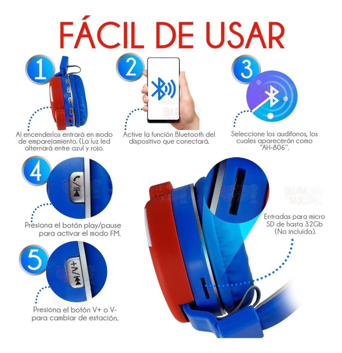 Audífonos Mario Bros Bluetooth