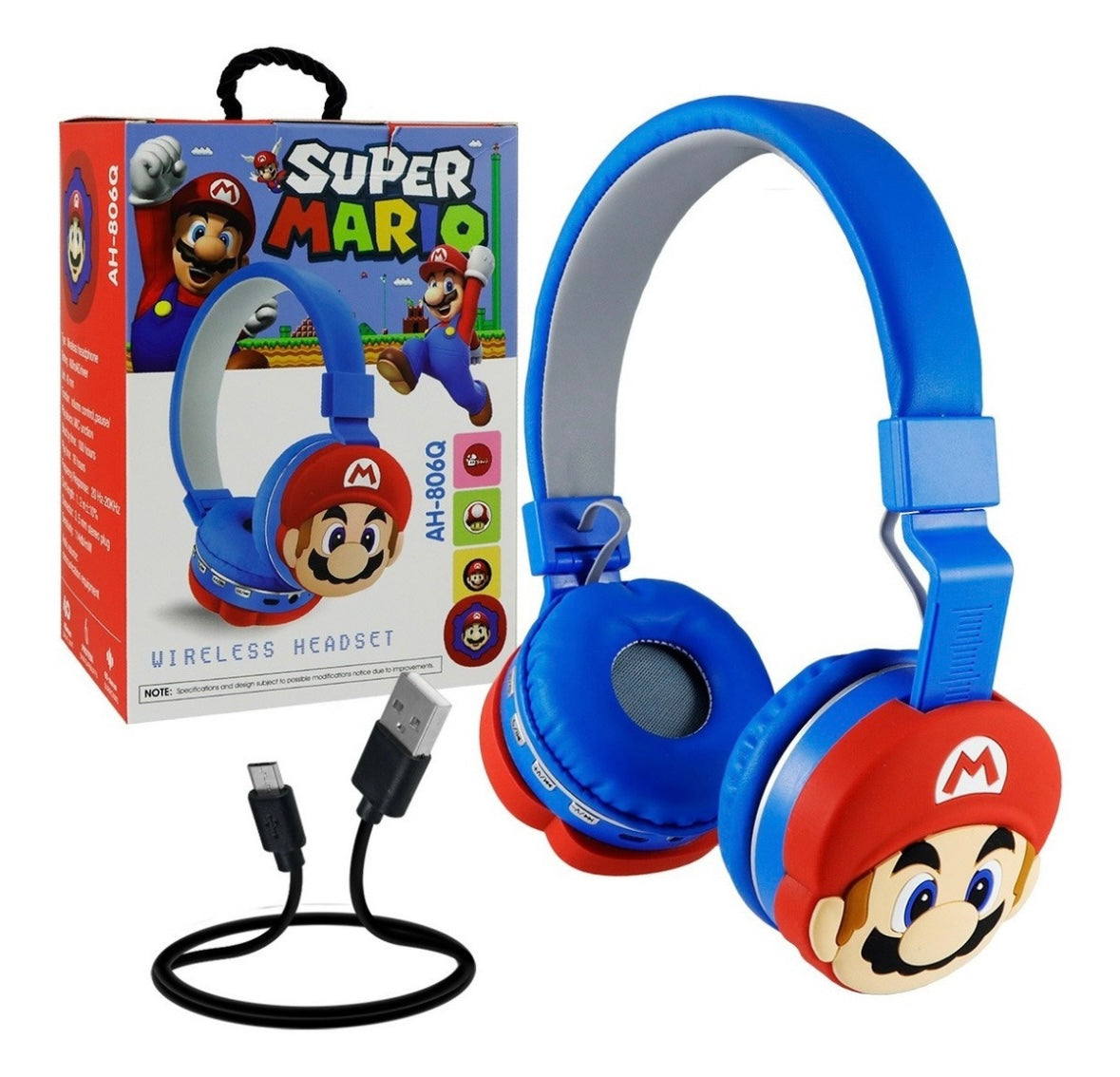 Audífonos Mario Bros Bluetooth