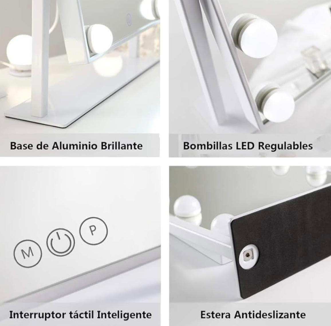 Espejo LED para Tocador Broadway 9 Focos