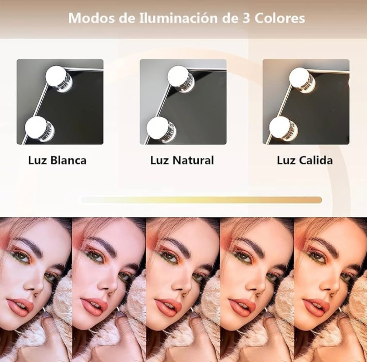 Espejo LED para Tocador Broadway 9 Focos