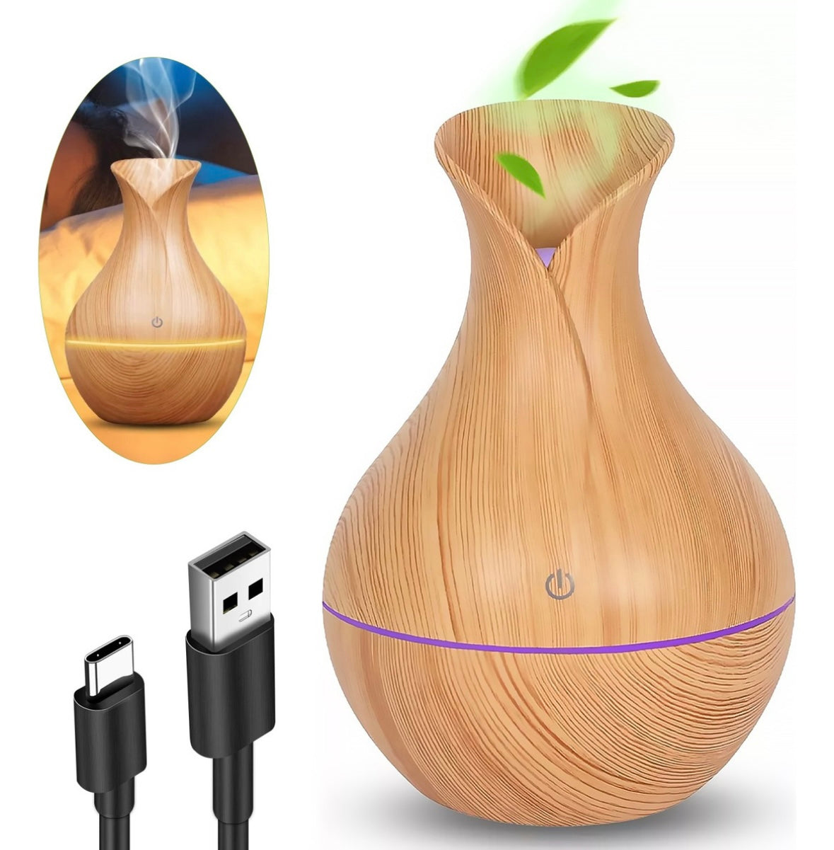 Humificador Elegante para Casa con Luz Led