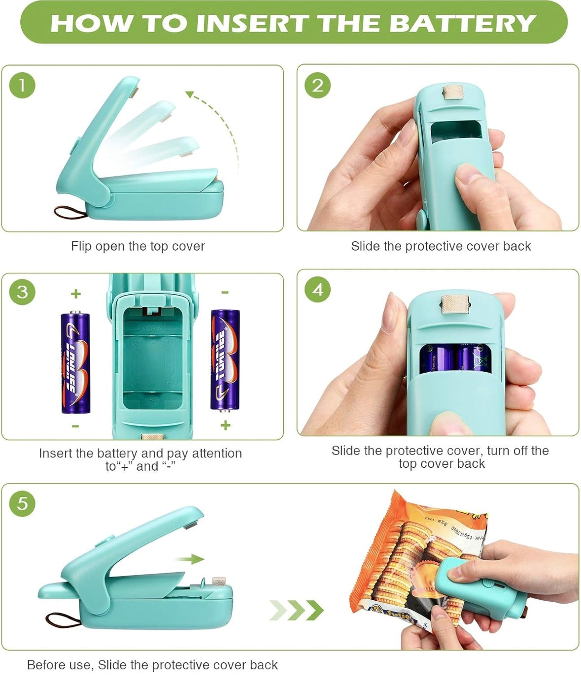 Mini Sellador de Bolsas 2 en 1